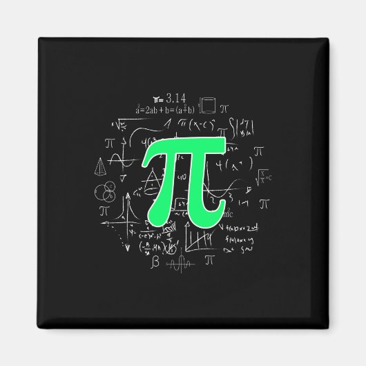 PI Wiskunde Science Stem Gift 3.14 Pi Dag Retr Magneet (Voorkant)