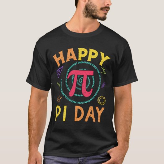 PI Wiskunde Science Stem Gift 3.14 Pi Dag Retr T-shirt (Voorkant)