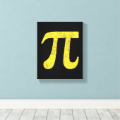 Pi - Wiskunde symbolen Canvas Afdruk (Insitu (Houten vloer))
