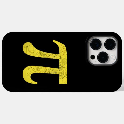 Pi - Wiskunde symbolen Case-Mate iPhone Case (Achterkant (horizontaal))