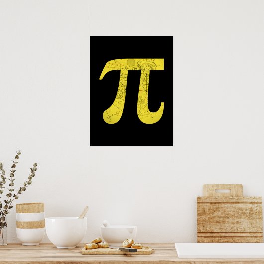 Pi - Wiskunde symbolen Poster (Keuken)