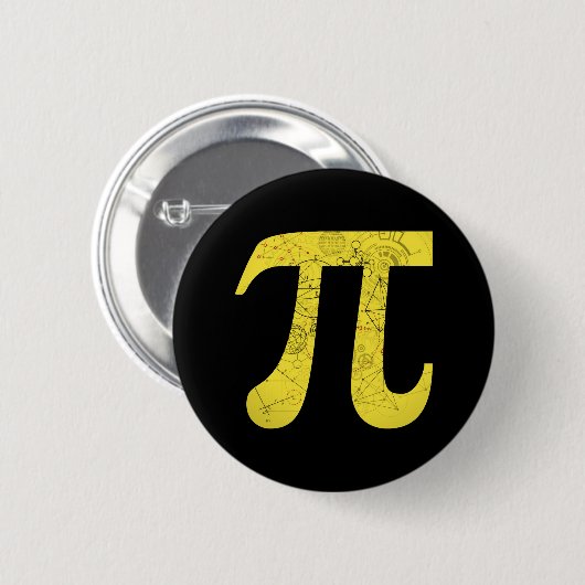 Pi - Wiskunde symbolen Ronde Button 5,7 Cm (Voorkant /achterkant)