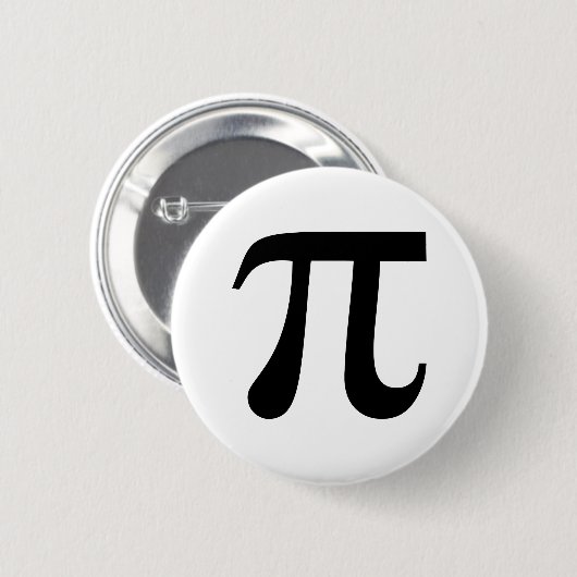 Pi Wiskunde Symbool Button (Voorkant /achterkant)