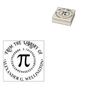 Pi Wiskunde Symbool Grieks Letter Bibliotheek Boek Rubberstempel (Gestempeld)