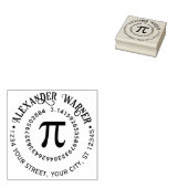 PI Wiskunde Symbool Grieks Letter Naam Retouradres Rubberstempel (Gestempeld)