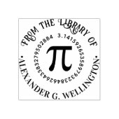 PI Wiskunde Symbool Grieks Letterbibliotheek Boekn Rubberstempel (Afrduk)