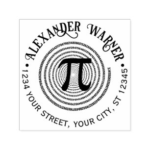 PI Wiskunde symbool spiraal Grieks letter naam adr Zelfinktende Stempel