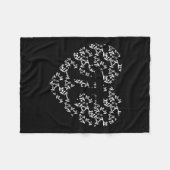 PI Wiskunde Teacher PI Heart Shape PI Day Fleece Deken (Voorkant (Horizontaal))