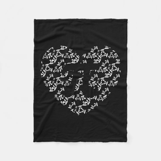 PI Wiskunde Teacher PI Heart Shape PI Day Fleece Deken (Voorkant)