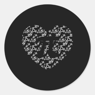 PI Wiskunde Teacher PI Heart Shape PI Day Ronde Sticker