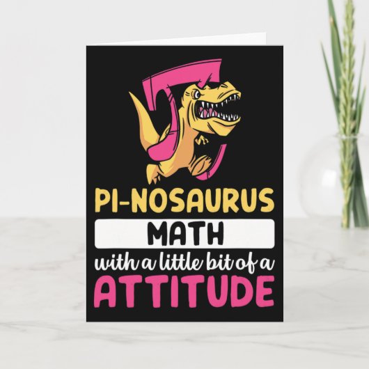 Pi Wiskunde Wiskunde Dinosaurus Dino Pi-dag  Kaart (Voorkant)