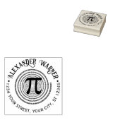 Pi Wiskundig Symbool Spiraal Griekse Letter Naam A Rubberstempel (Gestempeld)