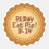 Pi with Pie Crust Sticker (Voorkant)