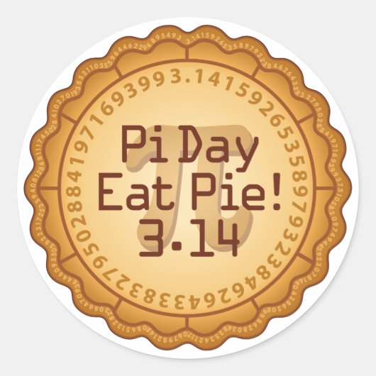 Pi with Pie Crust Sticker (Voorkant)