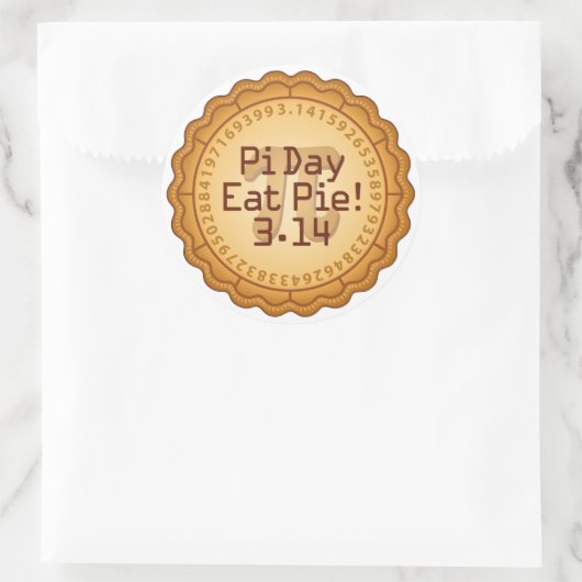 Pi with Pie Crust Sticker (Tas)