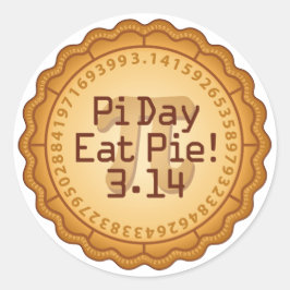 Pi with Pie Crust Sticker