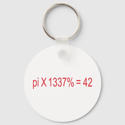 pi X 1337% = 42 Sleutelhanger (Voorkant)