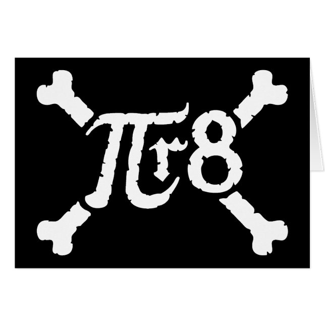Pi x Straal tot 8th Power = Pirate (Voorkant Horizontaal)