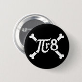 Pi x Straal tot 8th Power = Pirate Ronde Button 5,7 Cm (Voorkant /achterkant)