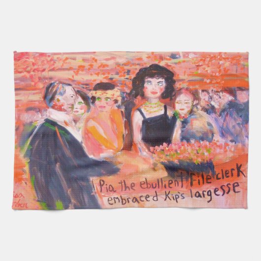 Pia de Ebullient File Clerk Kitchen Towel Theedoek (Horizontaal)