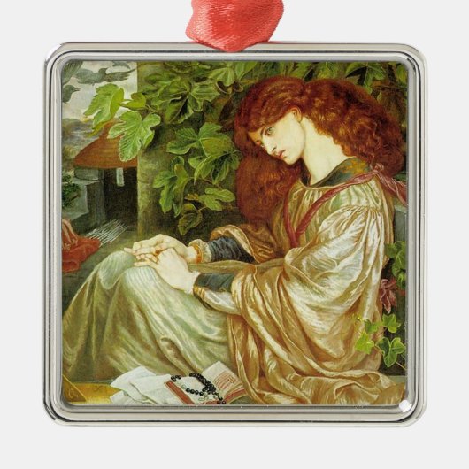 Pia De' Tolomei (prachtige Italiaanse vrouw) Metalen Ornament (Voorkant)