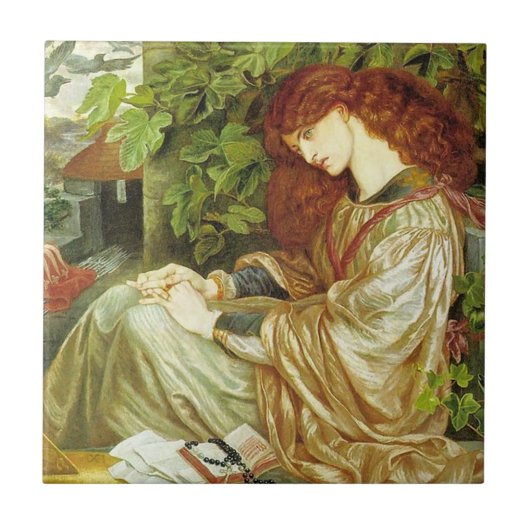 Pia De' Tolomei (prachtige Italiaanse vrouw) Tegeltje (Voorkant)