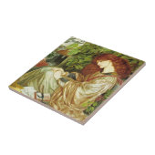 Pia De' Tolomei (prachtige Italiaanse vrouw) Tegeltje (Zijkant)