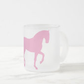 Piaffe Horse (roze) Matglas Koffiemok (Voorkant rechts)