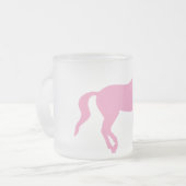 Piaffe Horse (roze) Matglas Koffiemok (Voorkant links)