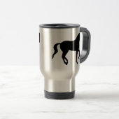 Piaffe Horse (zwart) Reisbeker (Voorkant rechts)
