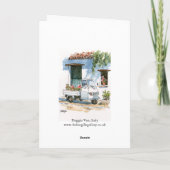 Piaggio en Geraniums - wenskaart Kaart (Achterkant)