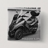 Piaggio MP3-Button Vierkante Button 5,1 Cm (Voorkant)