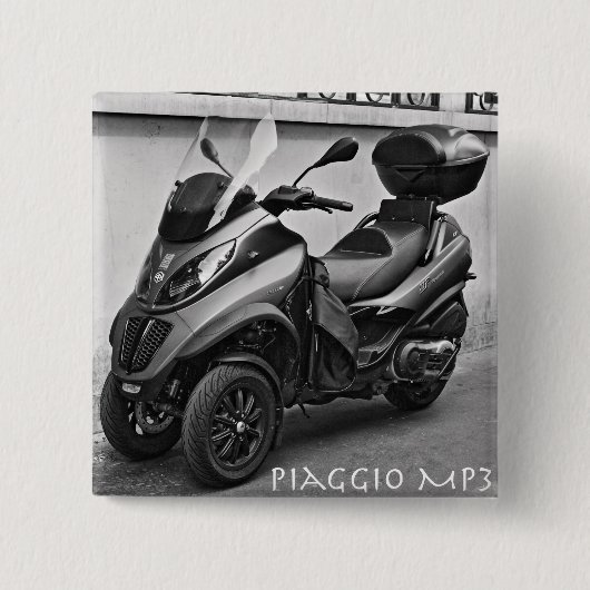 Piaggio MP3-Button Vierkante Button 5,1 Cm (Voorkant)
