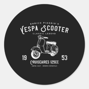 Piaggio Scooter 1953 125cc Origineel Ronde Sticker