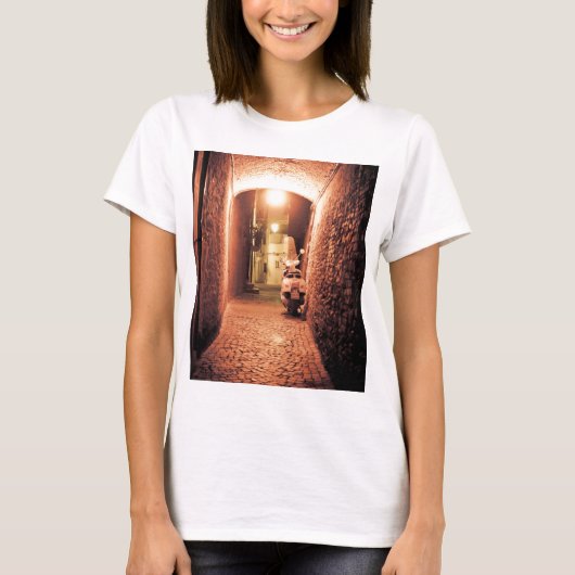 Piaggio scooter in Italië T-shirt (Voorkant)