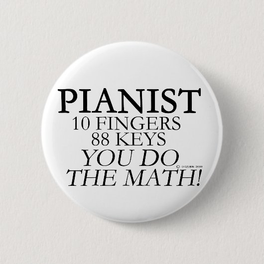 Pianist 10 vingers 88 sleutels ronde button 5,7 cm (Voorkant)