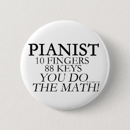 Pianist 10 vingers 88 sleutels ronde button 5,7 cm