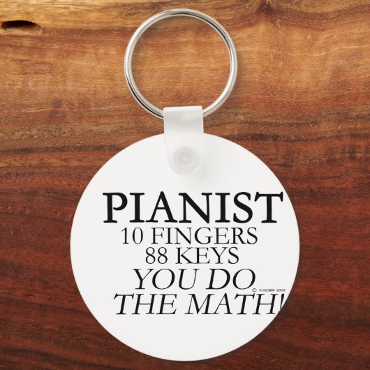 Pianist 10 vingers 88 sleutels sleutelhanger (Voorkant)