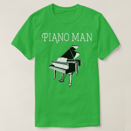 Pianist al Music Lover Piano Man Piano Player T-shirt (Design voorkant)