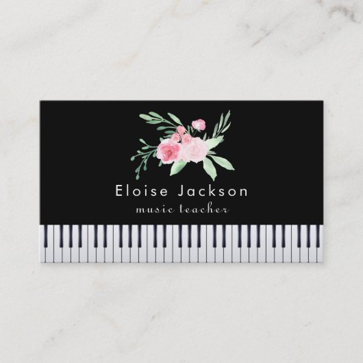 pianist bouquet visitekaartje (Voorkant)