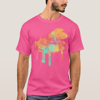 Pianist Cadeaus voor mannen vrouwen Kleurrijke sti T-shirt