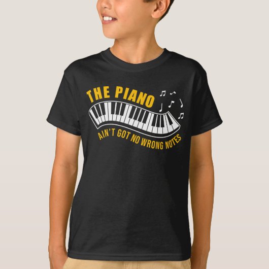 Pianist de Piano AinT heeft geen verkeerde notitie T-shirt (Voorkant)