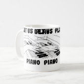 Pianist Design Grand Piano Koffiemok (Voorkant links)
