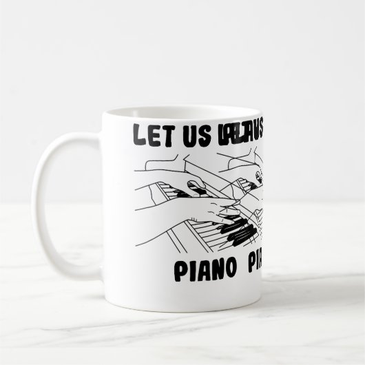 Pianist Design Grand Piano Koffiemok (Links)
