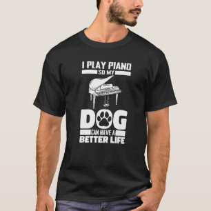 Pianist Dog Music - Muzikant Piano Premium T-shirt