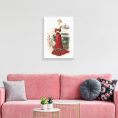 Pianist  Edwardian Mode Illustratie Canvas Afdruk (Insitu (Woonkamer))