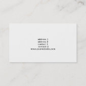 Pianist Elegant Roze Marmer Visitekaartje (Achterkant)