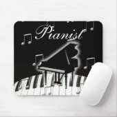 Pianist en toetsenbord muismat (Met muis)