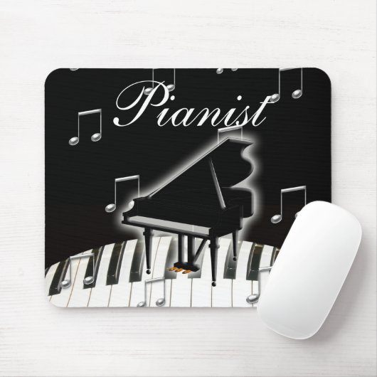 Pianist en toetsenbord muismat (Met muis)