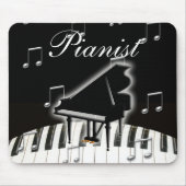 Pianist en toetsenbord muismat (Voorkant)